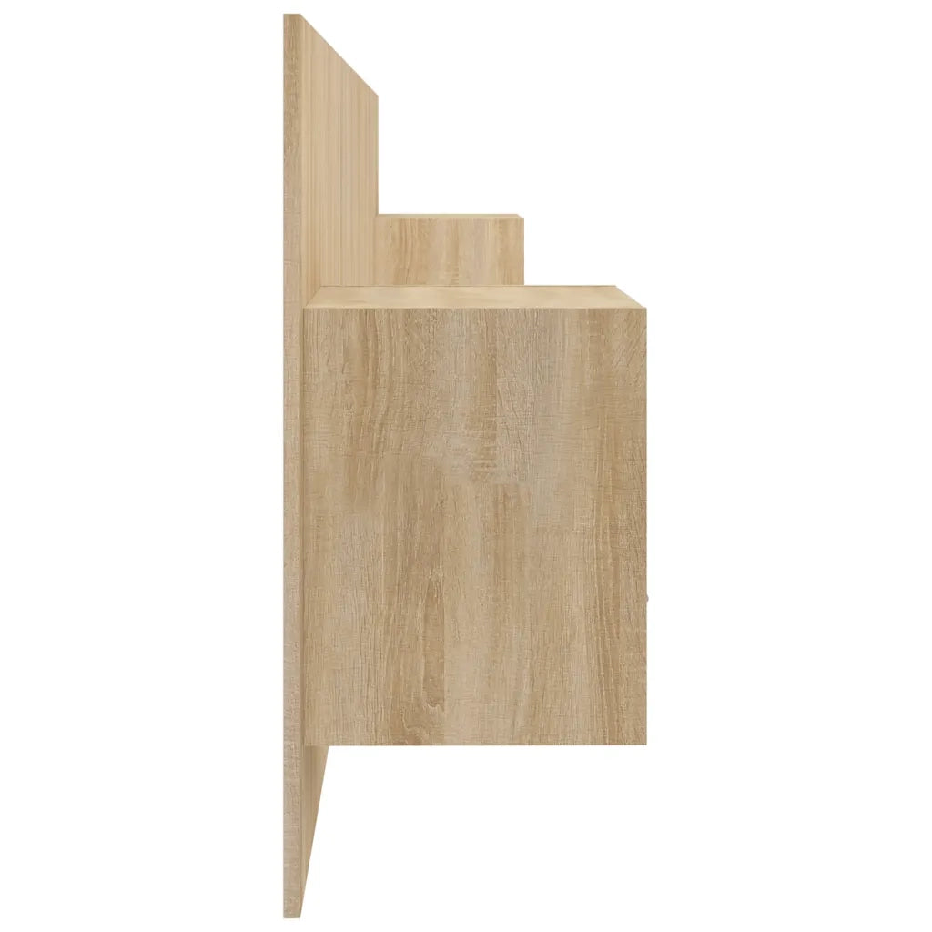 Testiera Letto con Comodini in Legno Multistrato Rovere Sonoma 3115766