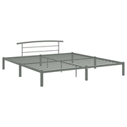 Letto matrimoniale | Letto per adulti | Giroletto Grigio in Metallo 180x200 cm