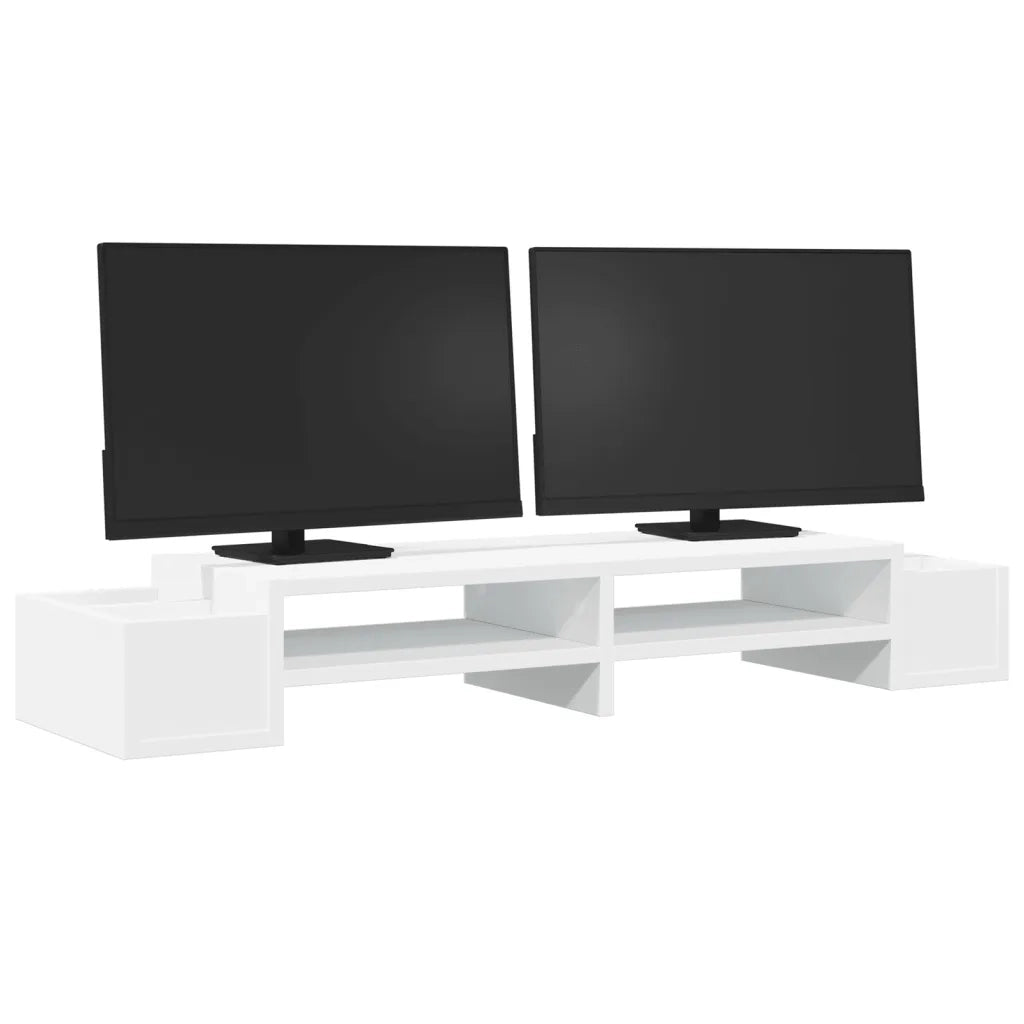 Supporto Monitor con Contenitore Bianco 100x27x15 cm Truciolato 854688