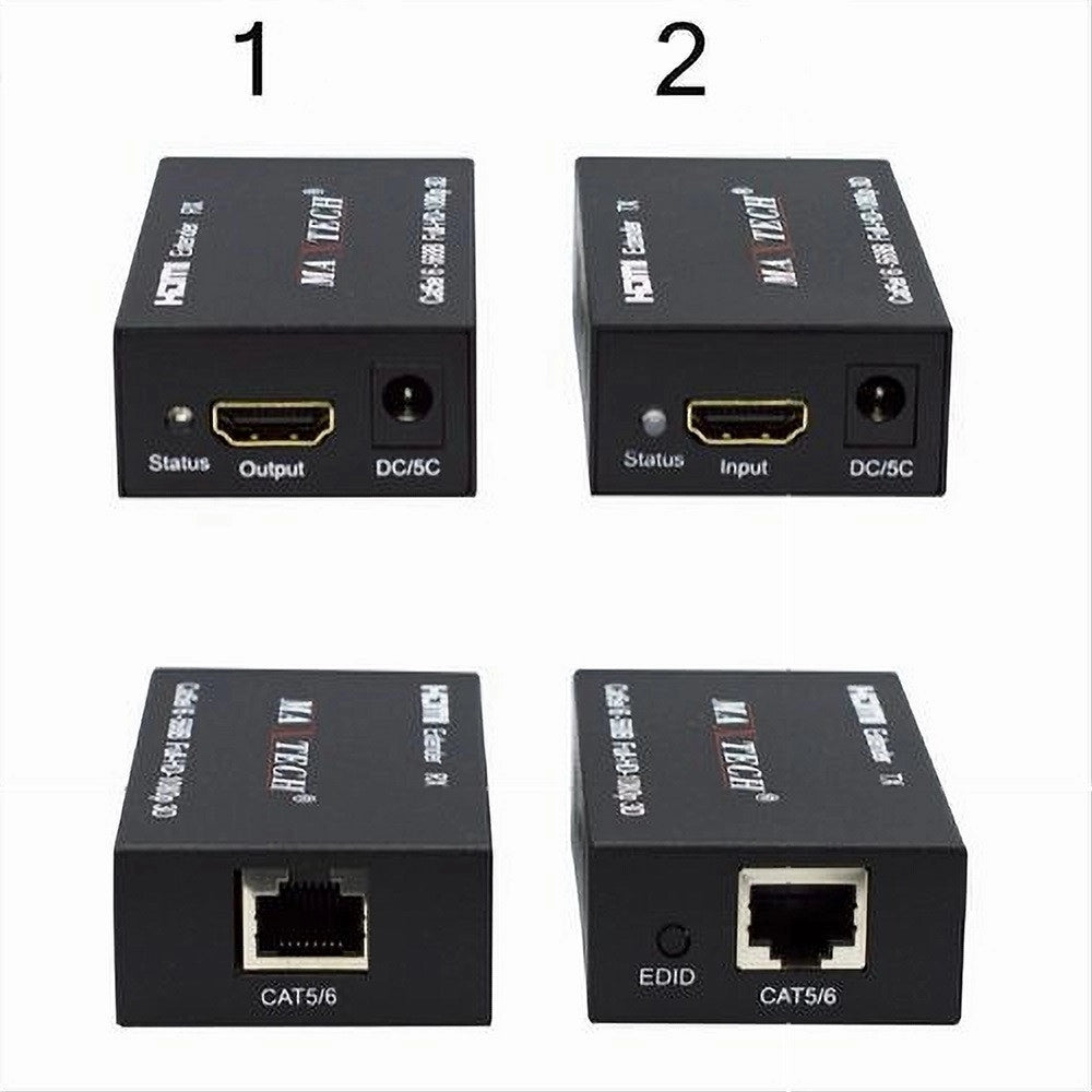 Trade Shop - Estensore Hdmi Amplificatore Segnale Video 1080p Rj45 Cat5e Cat6 60mt Maxtech Ext-hdl01 -