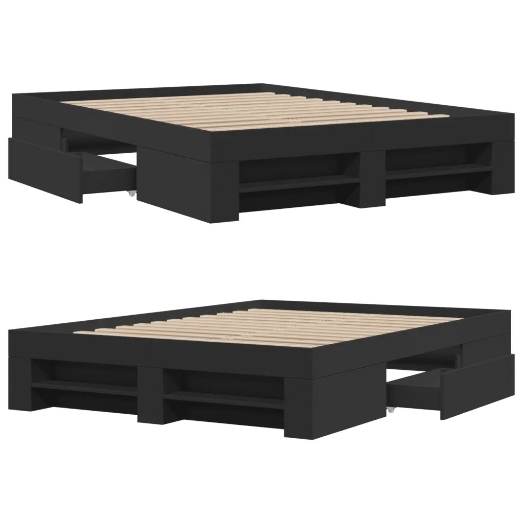 Giroletto Nero 135x190 cm in Legno Multistrato