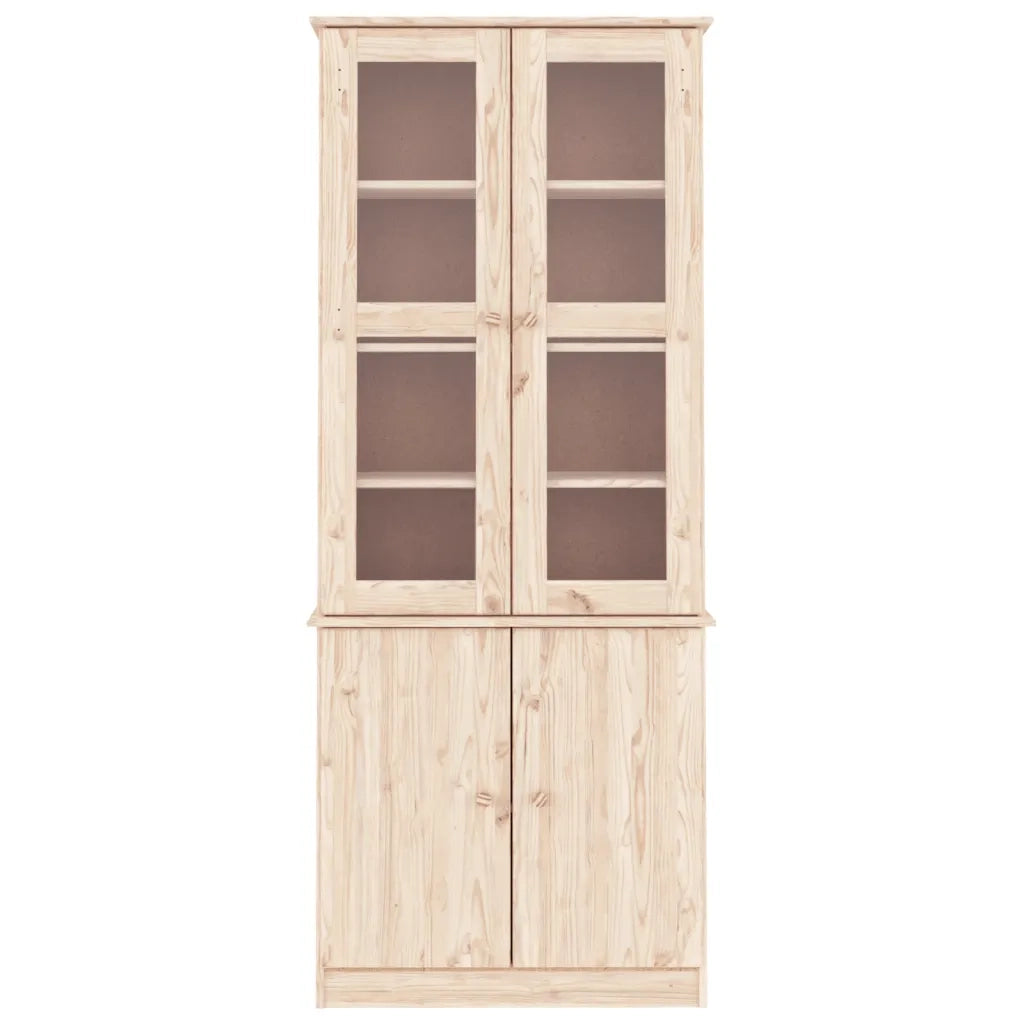 Vetrina ALTA 77x35x186,5 cm in Legno Massello di Pino CFW6489859