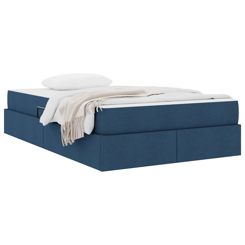 Letto con contenitore e materasso Blu 120 x 200 cm Poliestere