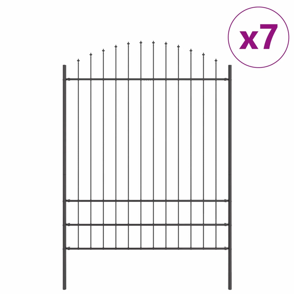 Recinzione per Giardino 7 pcs Grigio 170 x 225 cm 3360129