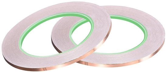 Nastro isolante a doppia faccia con foglio di rame 3 mm x 30 m - schermatura EMI, riparazioni elettriche
