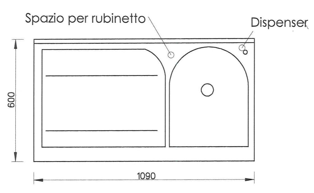 Lavatoio e Coprilavatrice 109x60x89cm Asse in Termoplastico Montegrappa Marella Bianco Destro con Cesto
