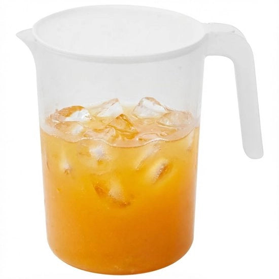 Bicchiere in Vetro da 2000 ml - Con Coperchio - Per Latte/Succo - Sostenibile - Lavabile a Mano - Bicchiere per Succo