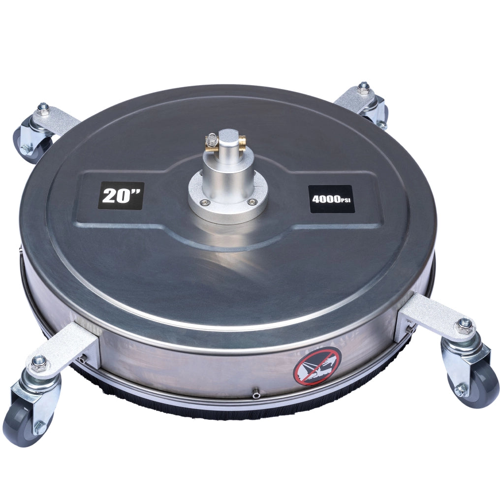 Spazzola Professionale T-Racer 20" – Acciaio Inox, 275 Bar | Ø 50 cm, Attacco Rapido 3/8" | Per Pulizia Superfici Ampie