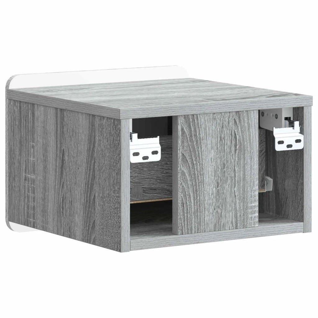 Mobiletto da notte a muro 2 pcs Grigio Sonoma 33 x 34,5 x 24 cm 898268