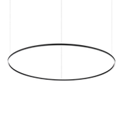 ORACLE SLIM ROUND SOSPENSIONE LED SMD 83 W On-Off 7850 lm 2700 K D.150CM NERO