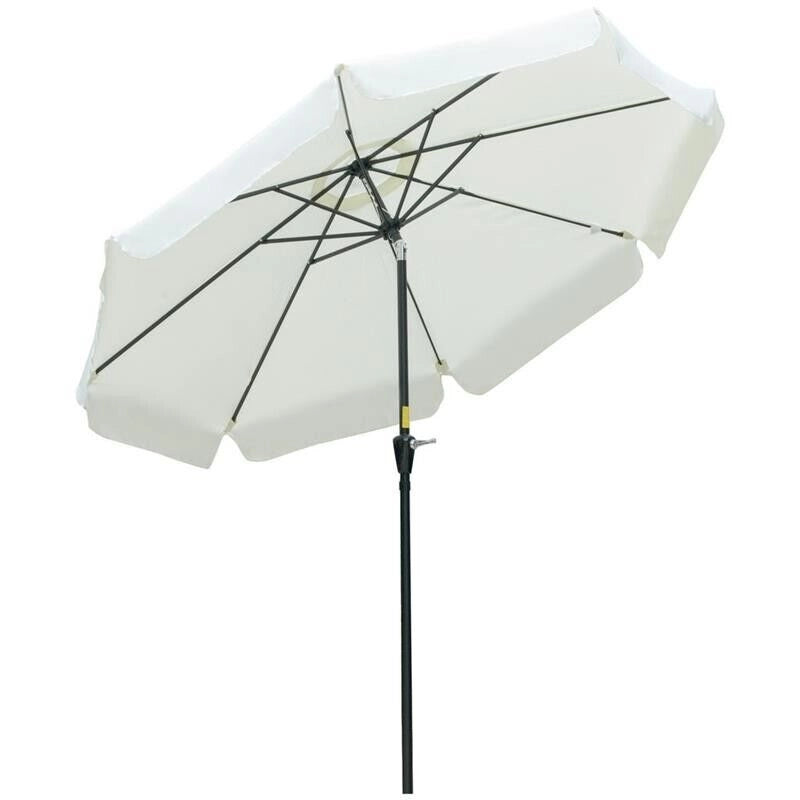 OMBRELLONE DA GIARDINO ROTONDO 266 X 250 CM BEIGE
