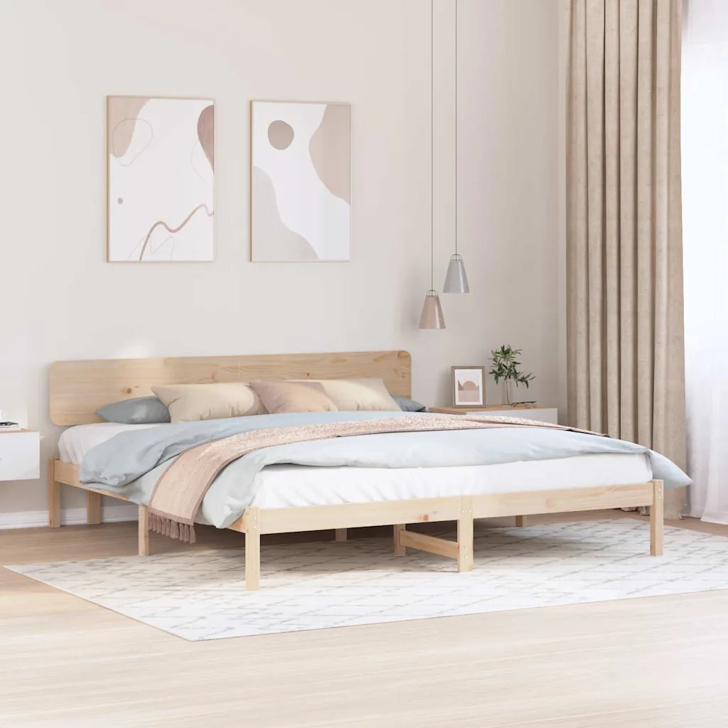 Letto matrimoniale | Letto per adulti | Struttura del letto Naturale 180 x 200 cm Pino massello