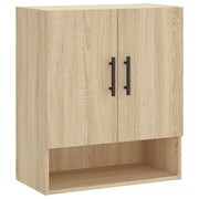Pratico mobile contenitore a parete 60 x 31 x 70 cm realizzato in legno composito di rovere Sonoma 02_0048781