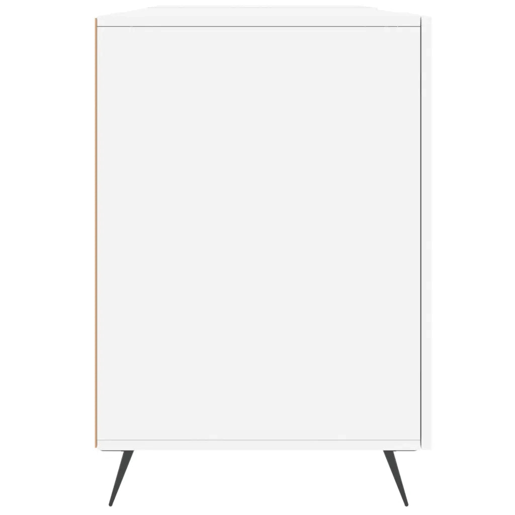 Scrivania Bianca 140x50x75 cm in Legno Multistrato 829516