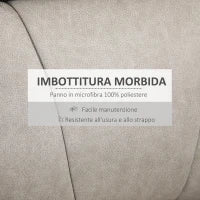 Poltrona Reclinabile Manualmente 135° con Poggiapiedi, Poggiatesta e Braccioli Imbottiti, 78x96x102 cm, Grigio