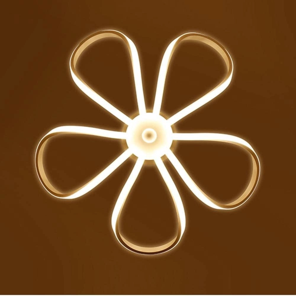 Trade Shop - Lampadario Soffitto Led 45w Fiore Moderno Lampada Luce Fredda Calda Naturale B38 -