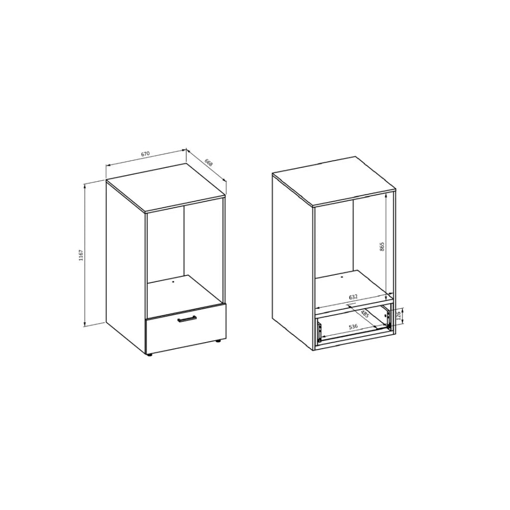 Mobiletto per lavatrice collezione WASHING – 1 cassetto – Colore taupe e rovere