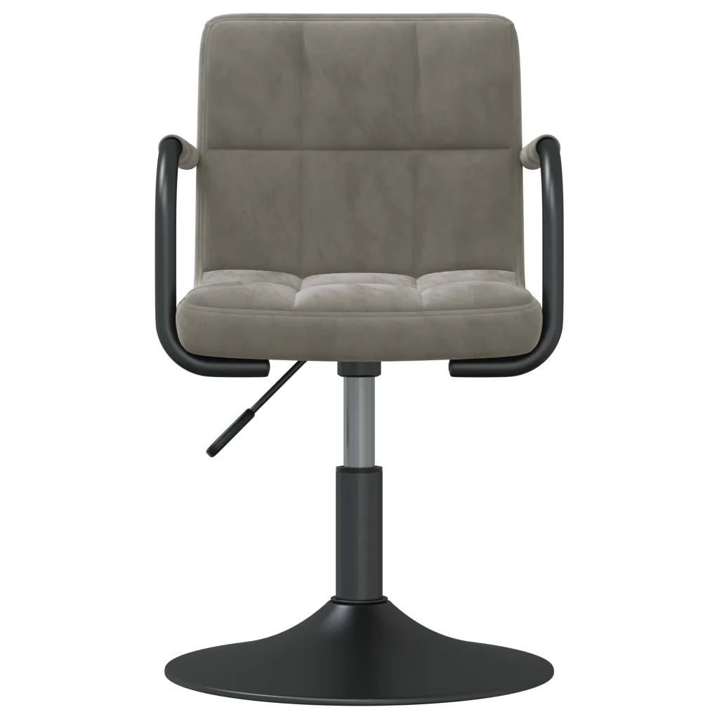 Sedie da Pranzo Girevoli 2 pz Grigio Chiaro in Velluto 334617
