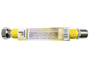 Tubo flessibile estensibile inox 1/2'' FF 1500-3000 mm. ricoperto giallo