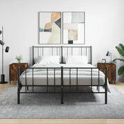 Comodini 2 pz-Set di 2 Tavolino da notte Rovere Fumo 40x40x50 cm in Legno Multistrato 676374