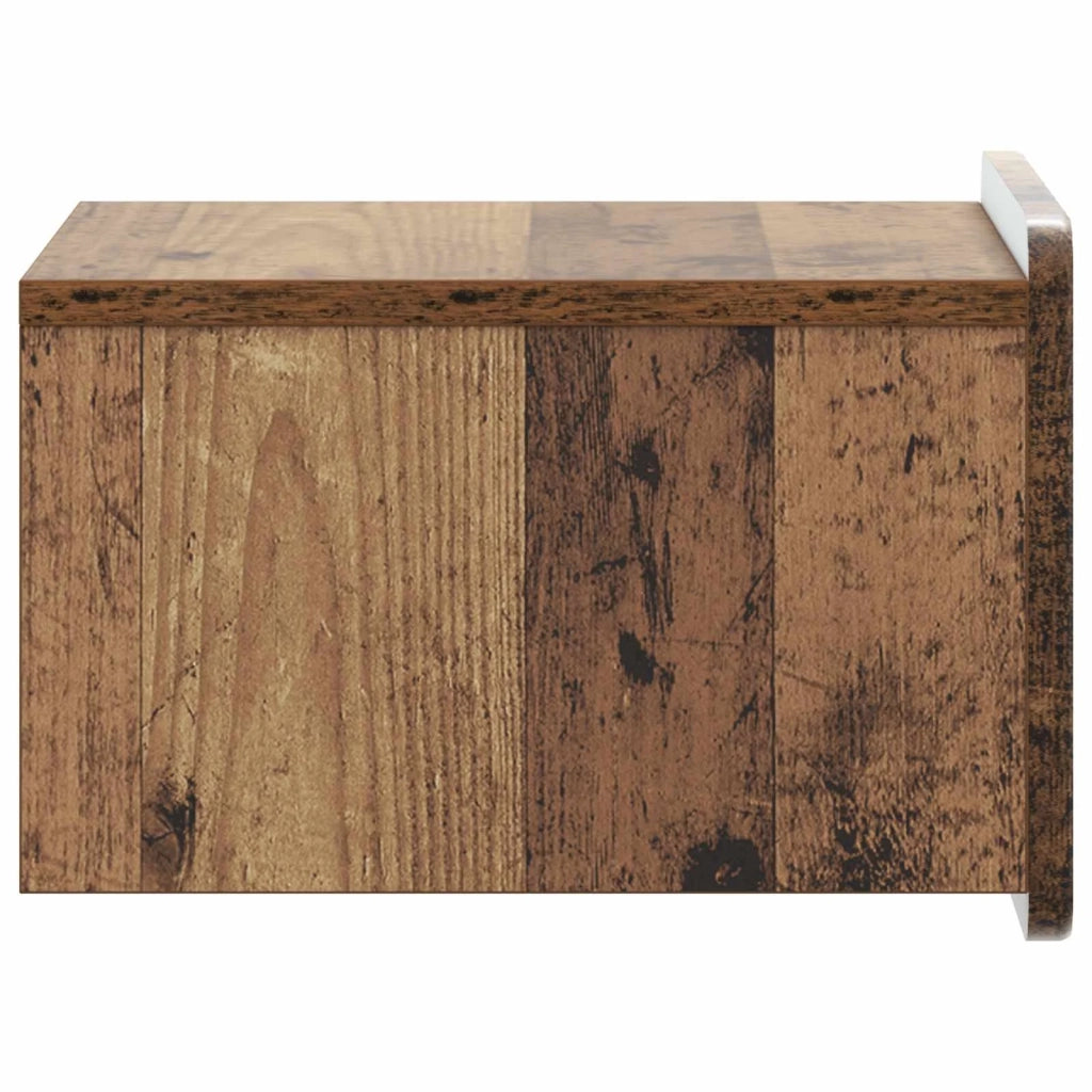 Mobiletto da notte a muro Legno antico 33 x 34,5 x 24 cm 898271