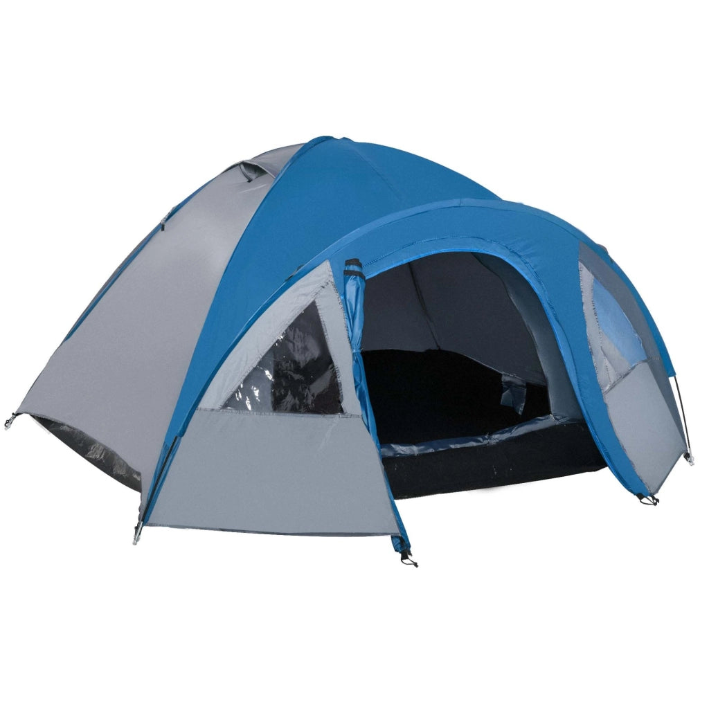 Tenda a cupola per 4 persone con doppia parete, blu