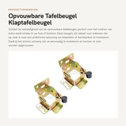 Supporti per tavolo pieghevoli - 2 x supporti - Supporto per tavolo pieghevole - Gambe per tavolo pieghevoli - Beugeli per muro - Slot forzato - Supporto per tavolo pieghevole