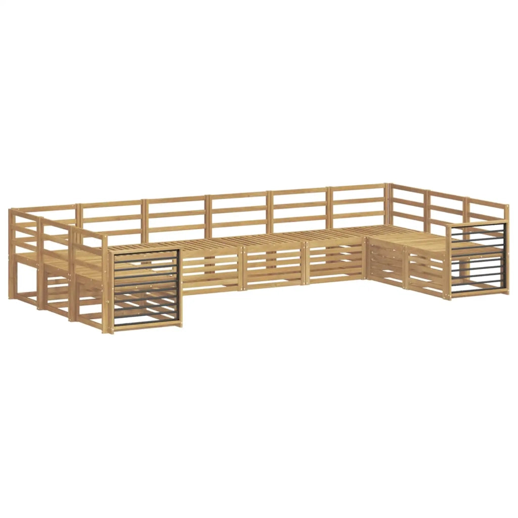Set di divani da esterno 10 pcs Bianco 363 x 187,5 x 73 cm 3392594