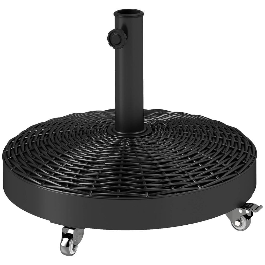 Base per Ombrellone con Ruote ¨C zephmum ¨C Nero ?52x42 cm
