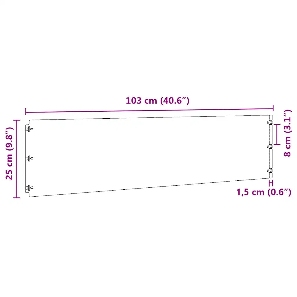 Bordure per Prato 20 pz 25x103 cm Acciaio Zincato 860177