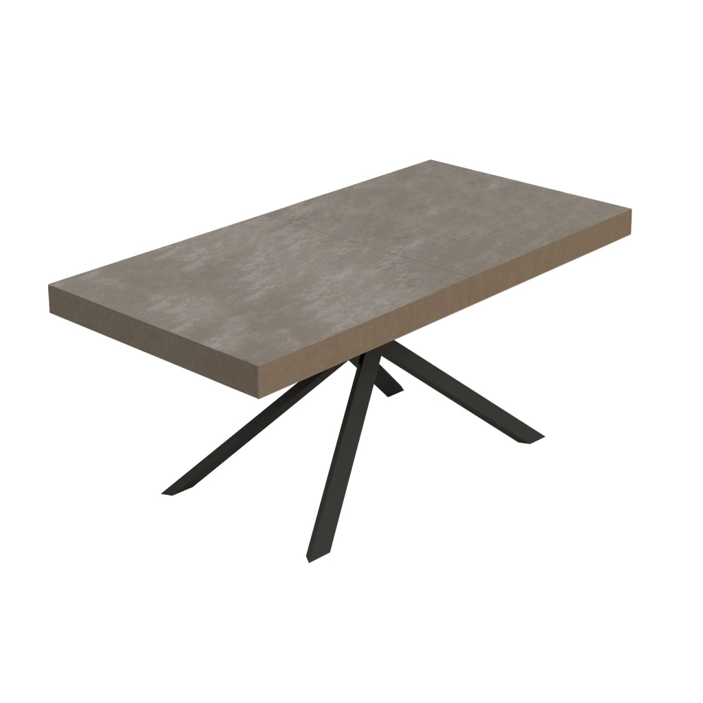 Tavolo allungabile 200/460x90 cm Niket tortora gambe antracite