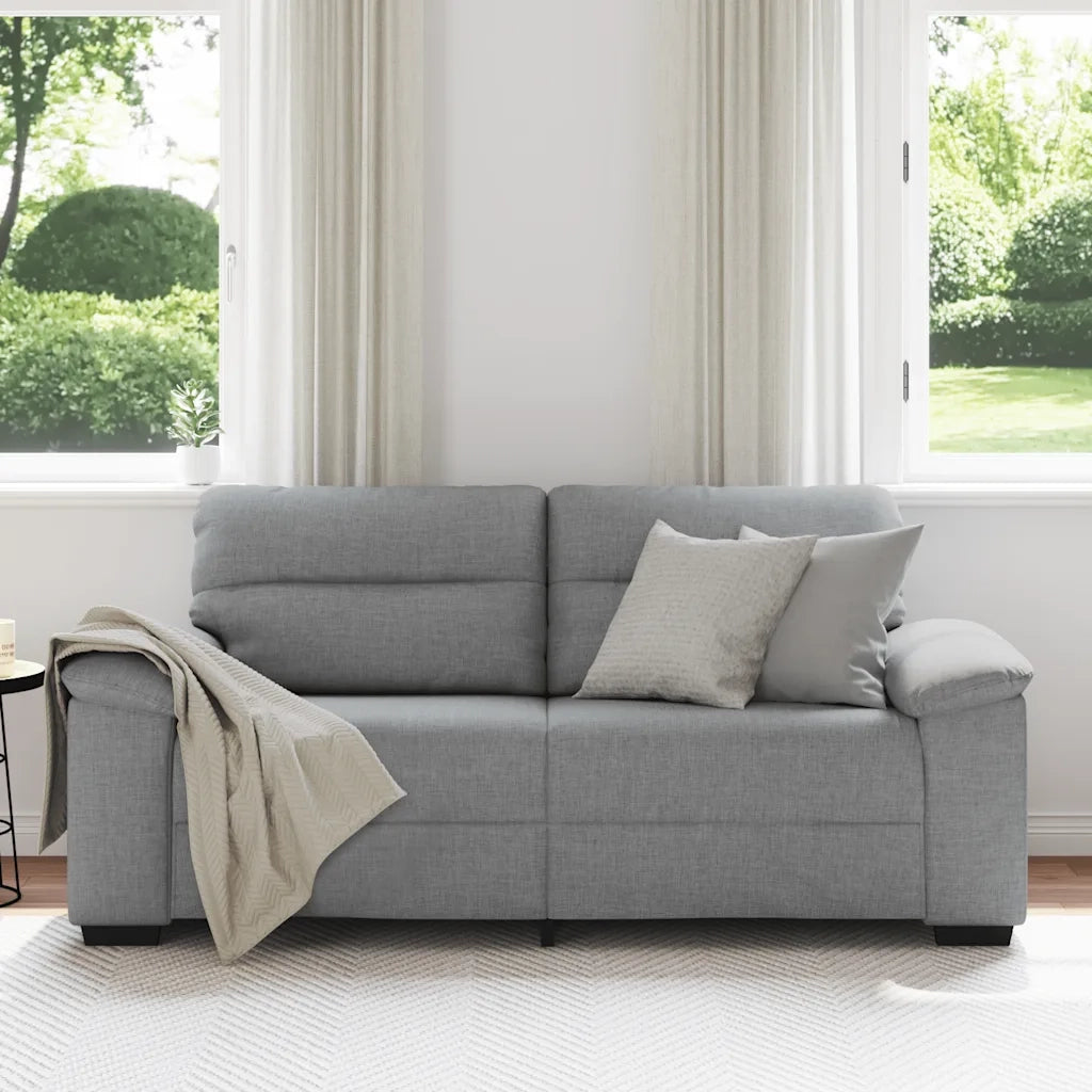 Divano a 2 Posti Grigio Chiaro 180x81x84 cm in Tessuto 4105307