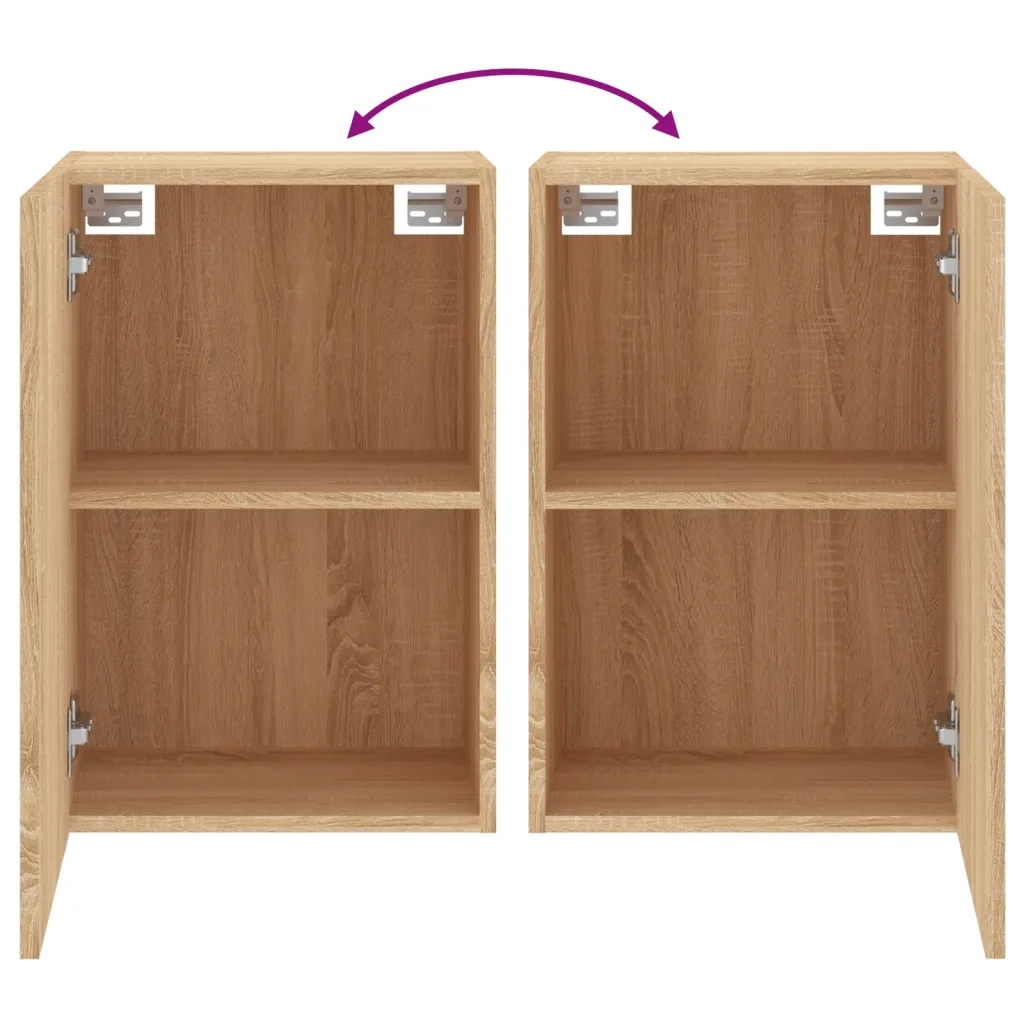 Mobile TV Parete Rovere Sonoma 40,5x30x60 cm Legno Multistrato 836914