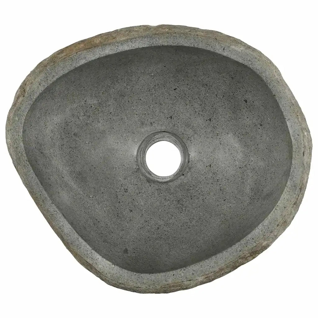 vidaXL Lavabo Grigio chiaro (38-45) x (30-35) x 15 cm Pietra di Fiume