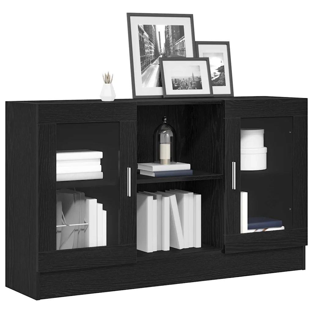 Credenza-Buffet-Armadio da cucina Rovere Nero 120 x 30,5 x 70 cm Legno multistrato 944331