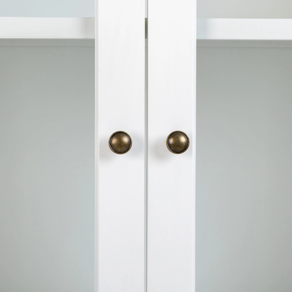 Vetrina in legno bianco 81x40x180h