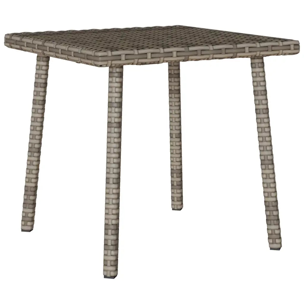 Tavolino da Giardino | Tavolino da esterno Rettangolare Grigio 40x40x37 cm Polyrattan