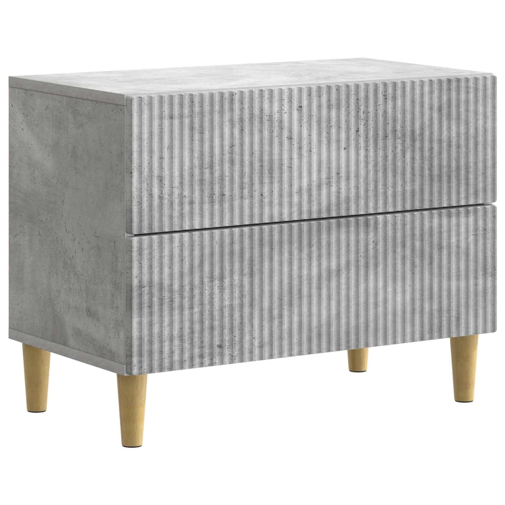 Armadio da Notte con cassetto Grigio Cemento 62 x 34,5 x 48 cm