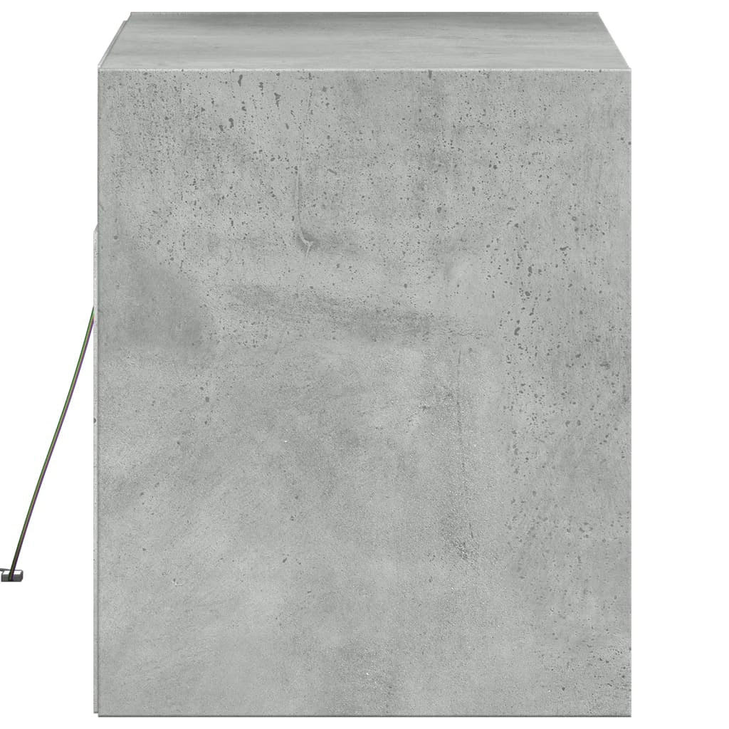 Mobile TV multimediale scaffale TV credenza mobile TV sala da pranzo soggiorno camera da letto montaggio a parete con luci LED 80 x 31 x 35 cm grigio 02_0027915