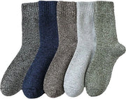 Set di calze calde - Calze per la casa - Set di 5 paia - Uomo/Donna - Set di calze calde invernali - Calze per la casa - Calze riscaldate - Calze spesse - Calze di lana - Calze invernali vintage - Calze soffici - Taglia 40-46