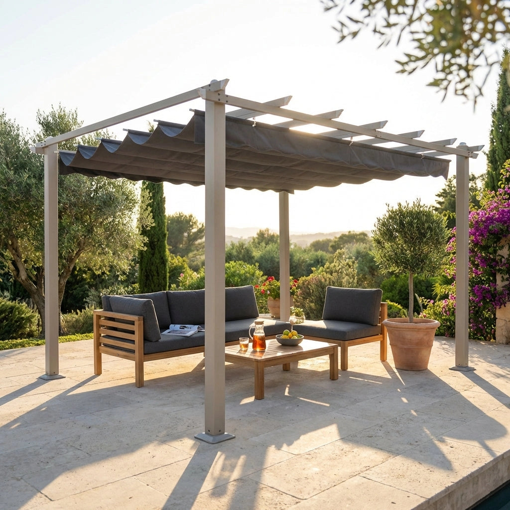 Gazebo da Giardino 3x3 in alluminio poliestere - DRAKE