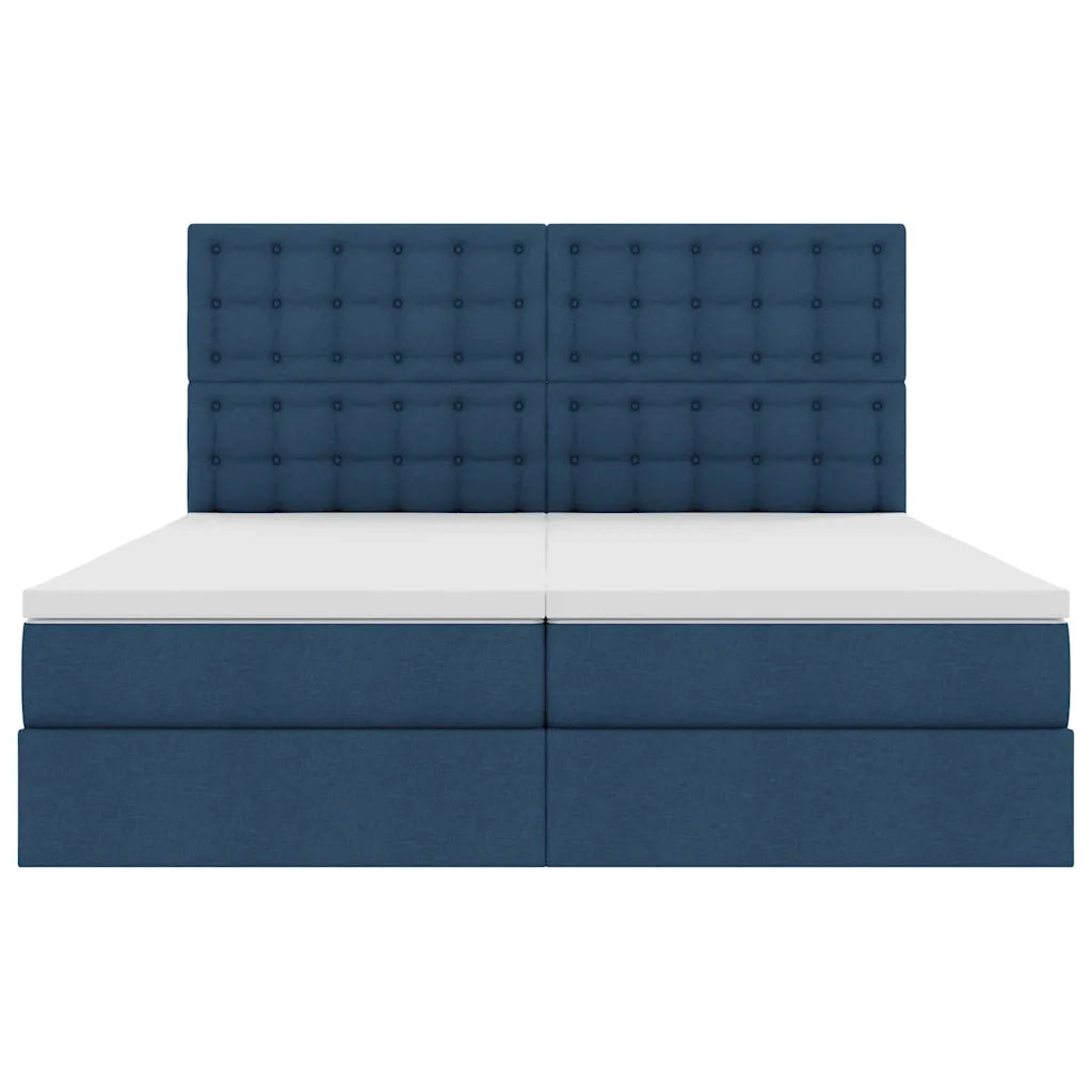 Letto con Contenitore Blu 200 x 200 cm Pelle Sintetica 3372232