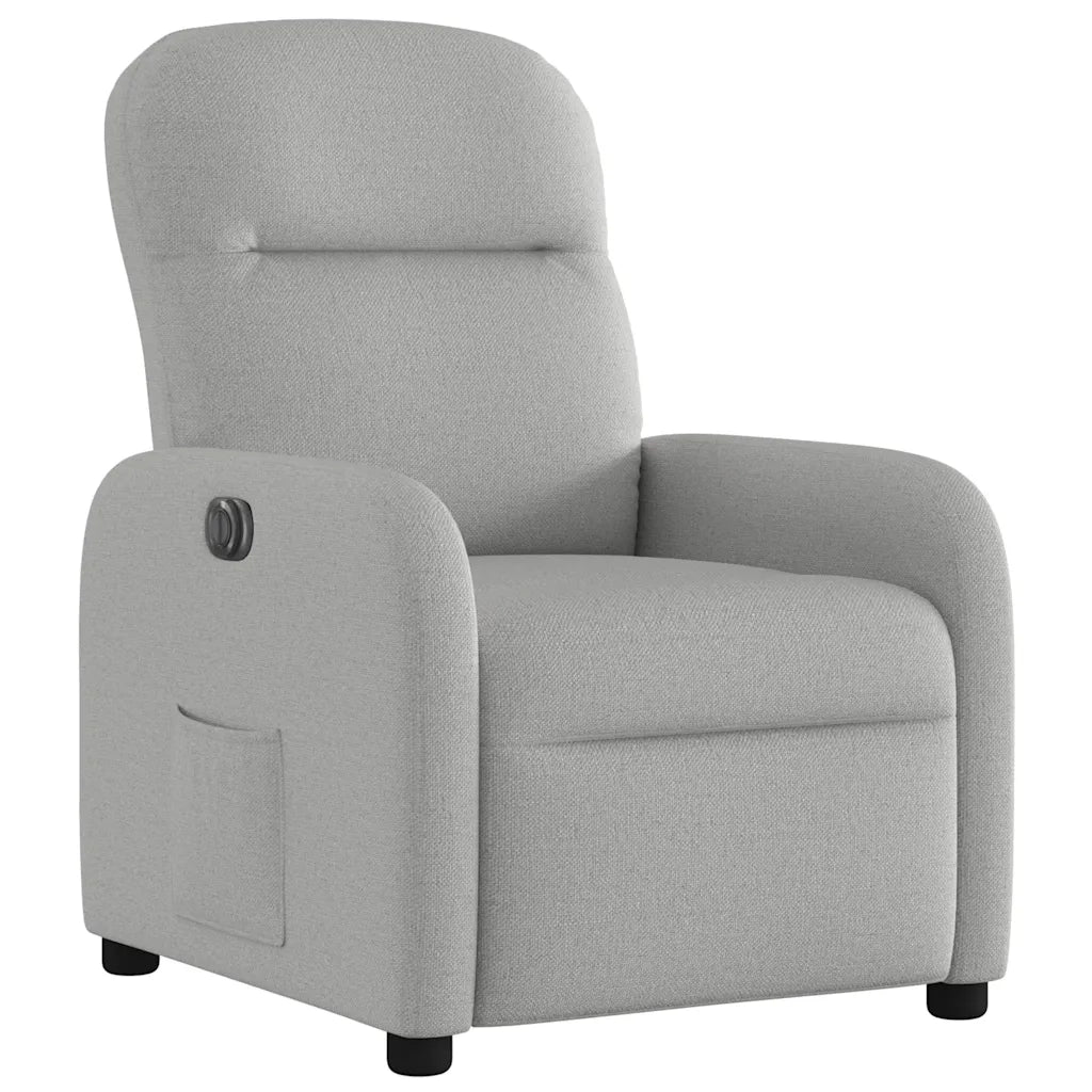 Poltrona Elettrica Reclinabile Grigio Nuvola in Tessuto 3302961