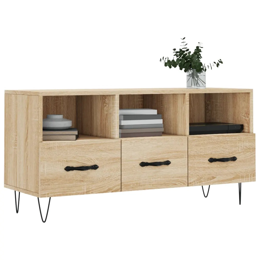 Mobile Porta TV Rovere Sonoma 102x36x50 cm in Legno Multistratocod mxl 80505