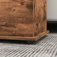 Panca Contenitore Capacità 120 kg per Camera da Letto e Ingresso, in Legno, 100x40x40 cm, Marrone