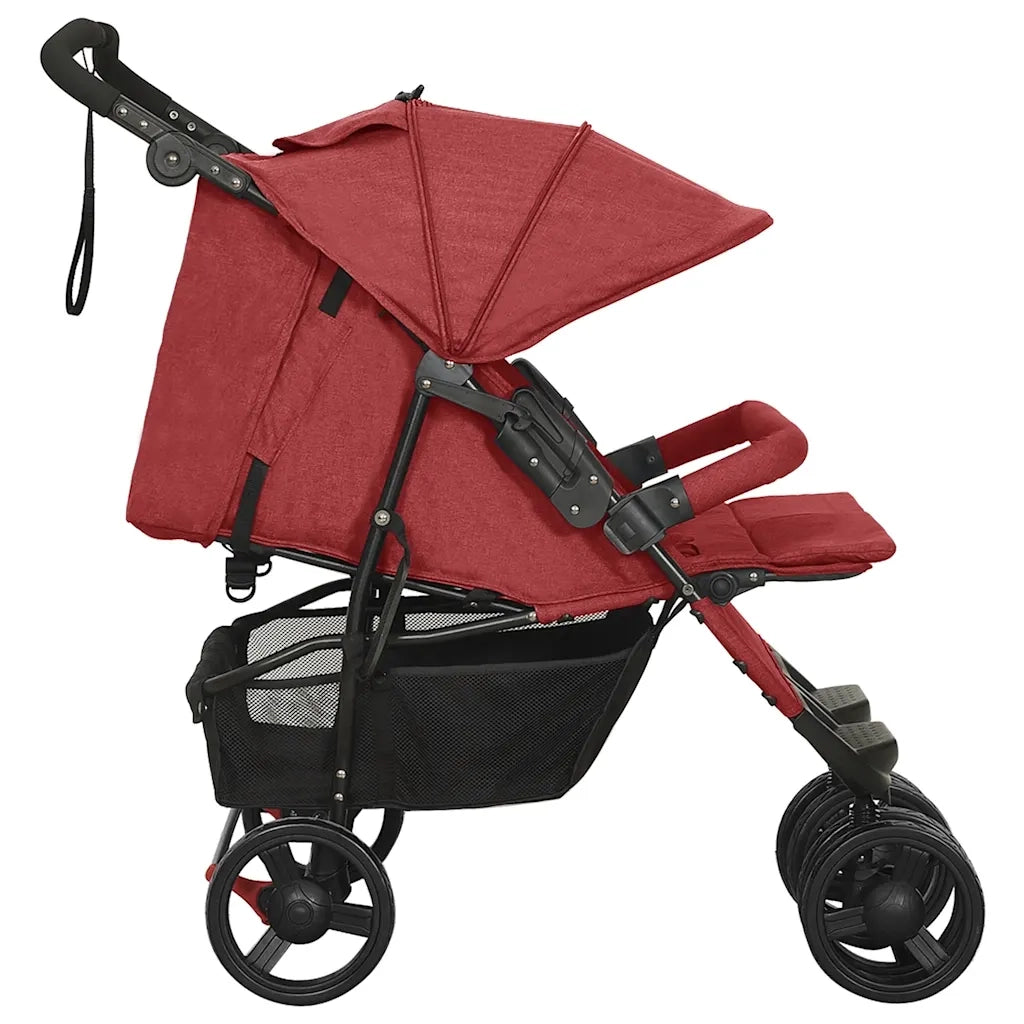 Passeggino Gemellare Rosso in Acciaio CFW6253229