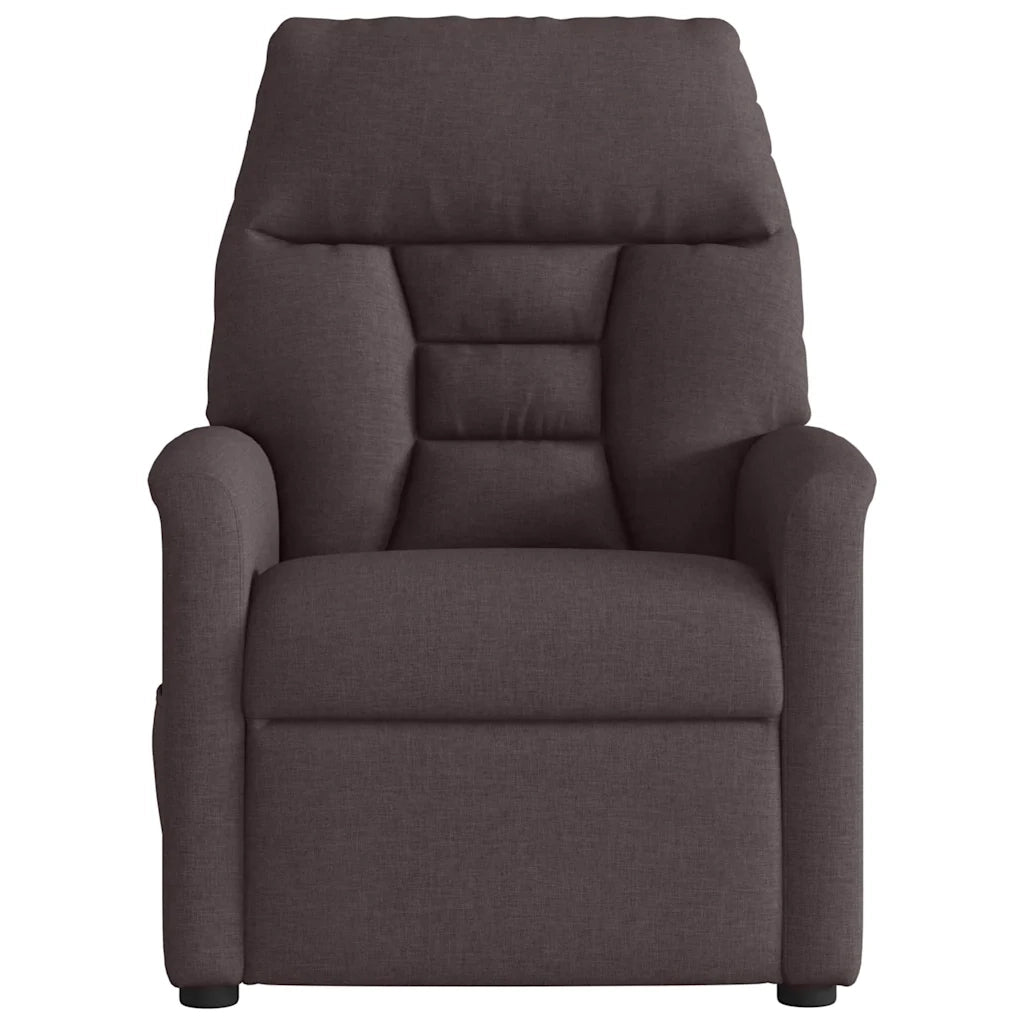 Poltrona Elettrica Reclinabile Marrone Scuro in Tessuto 3303017