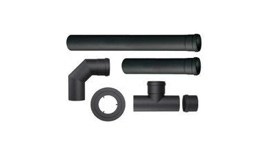 KIT PER STUFE A PELLET 5 PZ TUBI ROSONE RACCORDI GOMITI PER STUFE