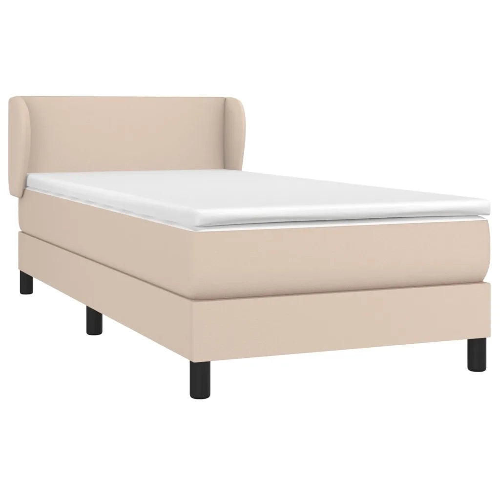 Giroletto a Molle con Materasso-Struttura Letto Cappuccino 90x200 cm Similpelle 799004