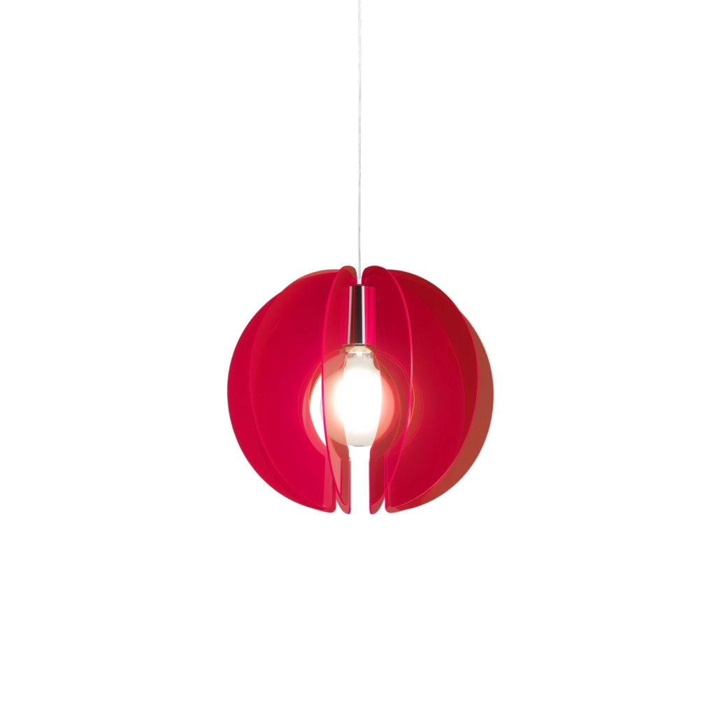Sospensione Moderna Space Collection Polilux ® Rosso Fluorescente 1 Luce E27